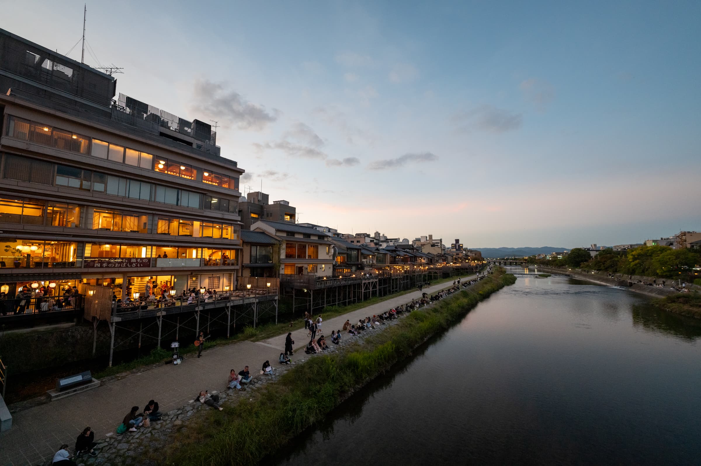 Evening on the Kamo - Kamo River, Kyoto
