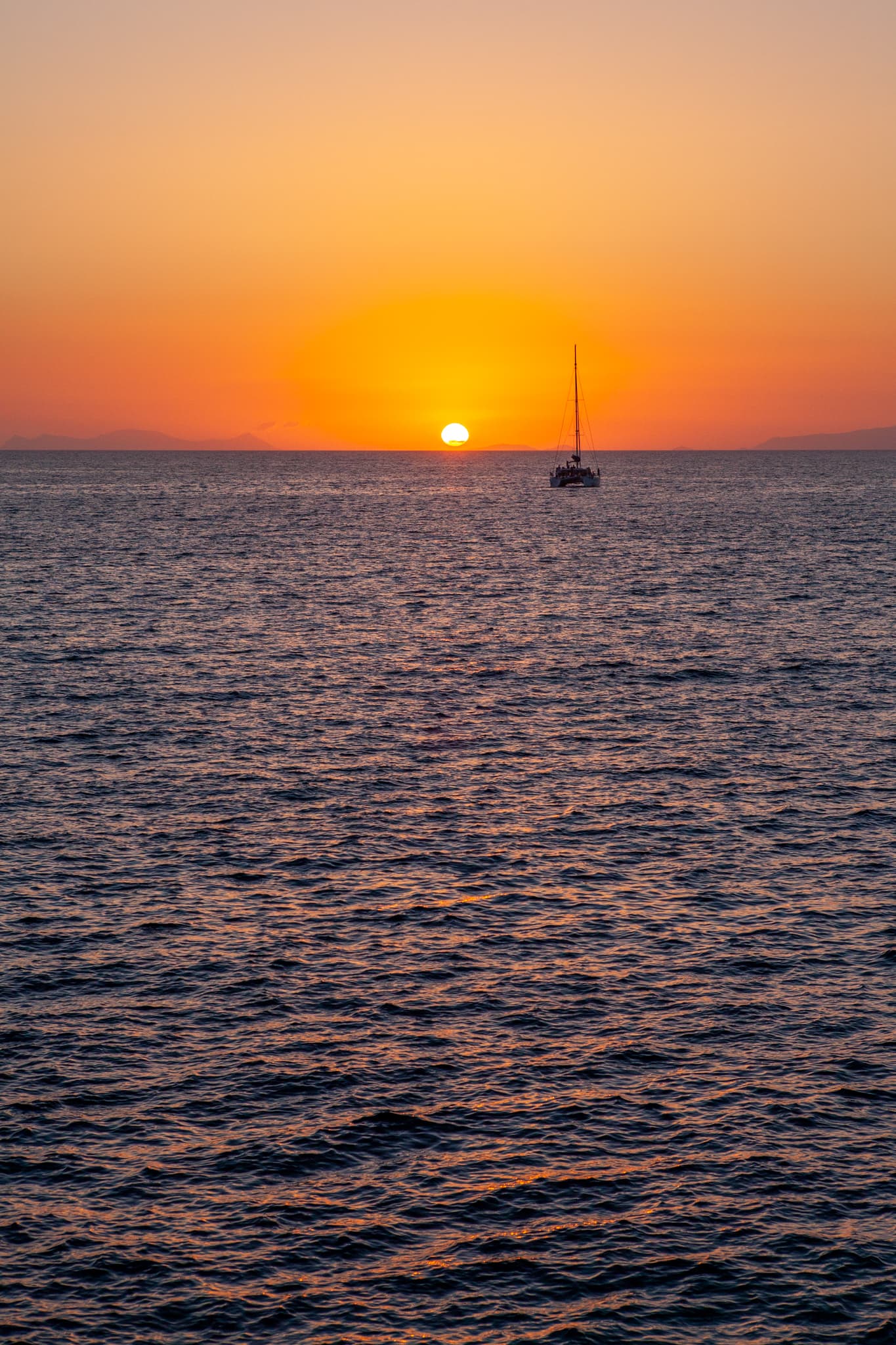 Single Sail — Santorini, Greece